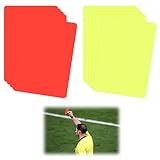 TESSTSY 10 Stück Schiedsrichter Karten, PVC Rote Karte Gelbe Karte 8cm X 10,5cm, Wasserfeste Schiedsrichter Rote Und Gelbe Karten, Robuste Gelbe Rote Karte Fußball für Sportveranstaltungen, Sporttag