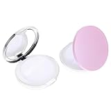 Baluue 2 Stück Tragbare Leere Puderdose mit Spiegel und Puff Kompakter Nachfüllbarer Kosmetikbehälter für Puder Reisegröße Praktisches Make up Etui Leicht und Platzsparend