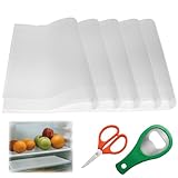 JIUHEEDAMAI 10er Antibakterielle Kühlschrankmatten, rutschfest entziehen Feuchtigkeit Schubladenmatte, Abwaschbar und DIY Zuschneidbar Kühlschrank Matten für Schrank Schublade Tisch (29x45cm)