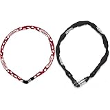 ABUS Kettenschloss Steel-O-Chain 4804C Symbols – Zahlenschloss für Kinderfahrräder – ABUS-Sicherheitslevel 3 – 75 cm – Rot & kettingslot code 1200/60 web black