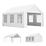 GIHAUVIA Pavillon 5x4 m – wasserdicht, stabil, Winterfest Partyzelt mit reißfester wasserabweisender Schutzplane, verstärktem Stahlrahmen, 2 Türen & großen Fenstern - Gartenzelt 19,4 m²