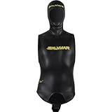 SALVIMAR Herren Swim Skin Unterzieher, Schwarz mit Limettenmotiven in der Kapuze, XL-3,5