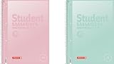 BRUNNEN Collegeblock Premium Student „Pastell“ | A4, Lineatur 28, 80 Blatt, sortiert