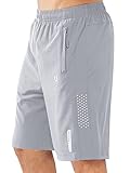 NORTHYARD Herren Athletic Running Shorts Quick Dry Workout Shorts 17,8 cm/12,7 cm/22,9 cm Leichte Sport Gym Basketball Shorts Wandern, GRAU, 3X-Groß