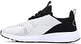 Mesing Sportschuhe Turnschuhe Leichte Atmungsaktiv Hallenschuhe Laufschuhe rutschfeste Mesh Fitness Sneaker für Herren Damen XZ471-BlackWhite1-EU46