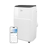 Suntec Wellness Mobiles Klimagerät Coolfixx 12000 BTU APP - Klimaanlage mobil und leise mit Smart App Steuerung – Entfeuchter für Räume bis 60 qm – Mobile Kühlung & Heizung für zuhause – 12.000 BTU