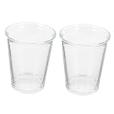 COLLBATH 2 Stück Glasbecher Klare Trinkgläser Frühstückstassen Milchglas Kaffee Wassergläser aus Robustem Glas für Täglichen Gebrauch
