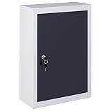 vidaXL Wand Werkzeugschrank Industriedesign Metall Werkstattschrank Hängeschrank Metallschrank Schrank Lochwand Grau Schwarz 40x19x60cm