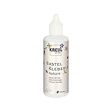 KREUL 49371 - Bastelkleber Nature, 80 ml, auf Wasserbasis, lösemittelfrei, geruchsneutral, nachhaltiger vielseitiger Dekokleber für Kinder