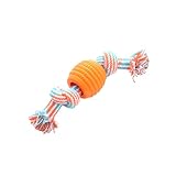 EERROT Knot Yours Hundespielzeug aus Seil mit Patch-Reparatur, mehrfach strukturiertes geflochtenes Seil mit Gummizentrum, langlebiges Kau- und Apportierspielzeug, Zahnreinigung und Zahnpflege