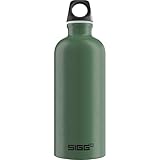 SIGG Unisex – Erwachsene Traveller Wasserflaschen, 12 Leaf Green, 0.6 L