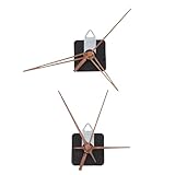 LOORGVEL 2 Satz Uhrwerkmechanismus für Haushaltsuhren Geräuschloses Quarzuhrwerk mit Holzzeigern Selbstgemacht Uhrenreparatur und Ersatzteile für Uhrwerk Bausätze