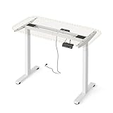 Vicco Schreibtischgestell höhenverstellbar Elevate, 2 Motoren, Weiß, elektrisches Tischgestell ohne Tischplatte mit Memory-Funktion & USB Anschluss