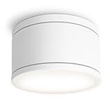 SSC-LUXon CELI-WX flacher LED Aufputz Deckenspot IP44 für Bad & Außen mit LED GX53 neutralweiß 3W - Strahler 230V weiß rund