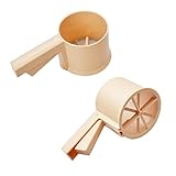 1Stk Mehlsieb Zinn Küchensieb extra feines Sieb Küche mit digitaler Waage Ofen Blech Kochen Fritteuse Hersteller Gadgets Kastenform gießen kuchen Puderzucker netto Sieb Sieb Yellow DECHOUS
