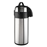 Thermoskanne 5 Liter Pumpkanne Kaffee Teekanne Warmhalte Airpot Isolierkanne Doppelwandig Getränkespender Kaffeekanne Thermo Isolierflasche mit Pumpe Edelstahl Für Camping Unterwegs Getränkekühlung