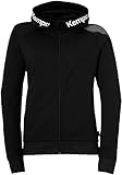 Kempa Core 26 Hood Jacket Women Damen Mädchen Kapuzen-Jacke Trainings-Jacke Sweatshirt Hoody Pullover mit Kapuze Handball Volleyball Indoor Gym Fitness, Schwarz