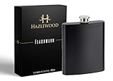 Hazlewood Britischer Flachmann aus Edelstahl, matt schwarz, 200 ml