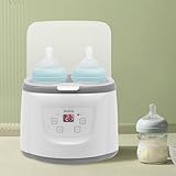 JUDEMII 6-In-1 Sterilisator Flaschenwärmer Baby mit Flaschenklemme Doppelbecher Flaschen Wärmer mit Heizkorbs Sicher Babykostwärmer Mit Modus Sterilisation 400 W Milchwärmer für Erwärmen/Auftauen