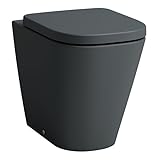 Laufen Meda Stand-WC, spülrandlos, Silent Flush, 360x540mm, Tiefspüler, H823111, Farbe: Graphit matt