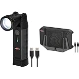 Brennenstuhl Professional Akku LED Taschenlampe TL 1000 ACW (Arbeitsleuchte 1000lm mit max. 12h Leuchtdauer, tauschbarer Akku, inkl. USB C Kabel) Professional Wireless Charging Pad WCP