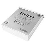 Healeved Multifunktionaler Außenbriefkasten 29X22X6cm aus Metall mit Stauraum für Zeitungsrolle und Dekorative Foto Requisiten