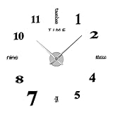 QOXEZY Rahmenlose DIY Wanduhr, DIY Mute Modern Uhr Wandtattoo für Wohnzimmer Küche Schlafzimmer Office 2022 einfache Uhr, DIY Aufkleber