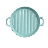 GOOFFY Steak Keramikplatten Binaurales Backblech, Pizzablech, rundes Tablett schüssel (Color : 3)