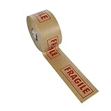 Générique Fragile Tape, Multifunctional Kraft Packing Tape, Brown Paper Tape, Packing Boxes Tape, Kraft Tape for Shipping, Moving Sealing Tape, Marking Tape for Packages, Eco-Friendly Packing Tape