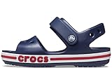 Crocs unisex-child Bayaband Sandal Flat Sandal, Navy/Pepper, 27/28 EU