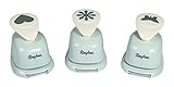 Rayher Hobby 69105000 Motivstanzer Set, Herz, Blume, Schmetterling, ø 2 x 1.52 x 0.52 cm- 1 Zoll, geeignet für Papier/Karton bis zu 200g/m²