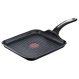 Tefal Selection Grillpfanne 26 x 26 cm, Titanium Antihaft-Versiegelung, Thermo-Spot Temperaturindikator, Advanced Induction, für alle Herdarten inkl. Induktion
