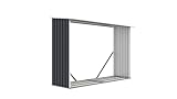Holzunterstand G21 WOH 181, 242 x 75 cm, Anthrazit
