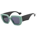 Vintage Herren- und Damen-Outdoor-Sonnenbrille, Urlaub, Fahren, Einkaufen, UV400, dekorative Sonnenbrille(Green)
