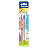 Pelikan 700368 Borstenpinsel Sorte 613F, Größe: 4, 6 und 8, 3 Stück