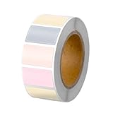 JchEnye 800 Stück 15x25mm Etiketten Aufkleber, ablösbare Haushaltsetiketten Rollen von leeren bunten Aufklebern Allzweck-Etiketten für Büros, Küchen, Vorratsbehälter und Flaschen, Taschen Aufkleber