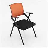 Ergonomischer Büro-Schreibtischstuhl mit breitem Sitz, klappbarer Trainingsstuhl für Bürotische und Konferenzräume, orange
