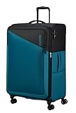 American Tourister Daring Dash - Spinner L, Erweiterbar Koffer, 77 cm, 107/117 L, Schwarz/Blau (Black/Blue)