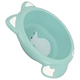 VICASKY Waschbecken Cartoon Waschbecken aus Dickem Kunststoff Tragbar und Langlebig Leicht zu Reinigen Geeignet für Bad Outdoor und Camping Platzsparend und Farbecht Mintgrün mit Kleinem