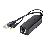 PoEs Adapterkabel RJ45 DC 5,5 x 2,1 mm Power Over Ethernet Adapter Injektoren Splitter 15,4 W für Kamera