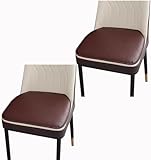 ponpfden 1/2/4 Packungen Stuhlkissen, Esszimmerstuhlkissen, Wasserdichtes Sitzkissen Aus PU-Leder, rutschfeste Küchenstuhlauflage, Perfekt for Esszimmer Und Wohnzimmer