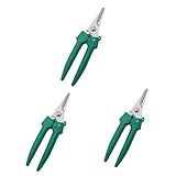 Sosoport 3 Stk Gartenschere gartenwerkzeug gardening tools gartengeräte Baumschneiden astschneider Baumfällung Pole Schere für die Gartenarbeit Schere aus Edelstahl Rostfreier Stahl Green