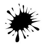 Generisch Farbklecks Aufkleber, Auto, Sticker, Fun, Tuning Decal, Color, Paint, (20x19cm), Black