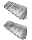 Futtertrog für Nutztiere Edelstahl-Futtertrog for Schweine, 2er-Pack, 10–20 cm(39.4'(3.3ft))