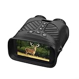 4K Fernglas mit Kamera, 7,6 cm (3 Zoll) HD-Bildschirm, 10-facher Digitalzoom, 3 Stufen verstellbar, große Reichweite bis zu 250–300 Meter, Camping-Geschenke für Erwachsene (schwarz)