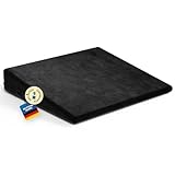 FLIPLINE Keilkissen Stuhl mit atmungsaktivem Anti-Rutsch Samtbezug [optimaler Härtegrad] Keilkissen für Auto Bürostuhl Home Office - Sitzkeilkissen Sitzkeil Keil Kissen Sitzkissen, aus Polyester