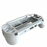 Game Controller Schutzhülle für PS Vita 1000, L2 R2 Trigger Cover mit ergonomischem Griff, ABS-Material, stoßfester Schutz, schwarz/weiß, kompatibel mit PS Vita 1000 Modell (weiß)