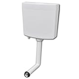 yorten 3/6 L Spülkasten mit 2 Spültasten Toilettenspülkasten aus Polypropylen Wei? 37,2 x 12,3 x 35,5 cm (L x B x H) für den Einsatz in Familienh?usern, Restaurants oder Hotels