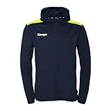 Kempa Herren Emotion 27 Kapuzenjacke Sport-Jacke, Marine/fluo Gelb, S EU