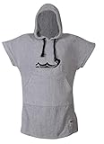 WOB Extreme | Badeponcho | Strandponcho mit Umkleide-Funktion | Unisex | 100 % Baumwolle | Antiallergen und Antibakteriell (as3, alpha, x_s, xx_l, regular, regular, Grau, L-XXL)